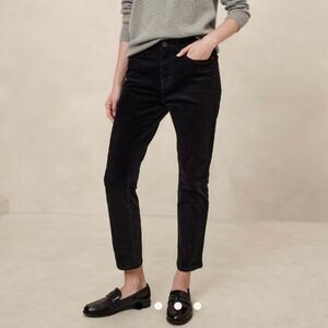 Banana Republic Straight Leg Corduroy Pants, Trousers, Black, Size 29